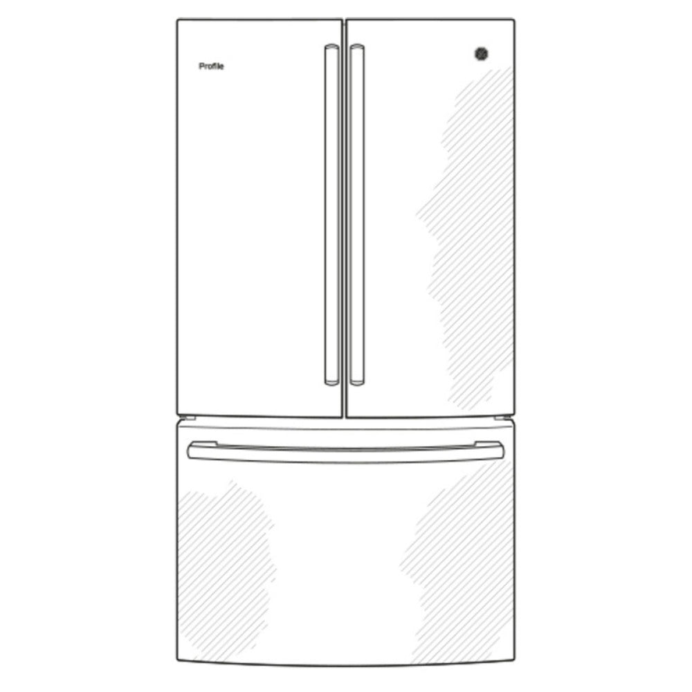 GE Profile GE Profile™ ENERGY STAR® 23.1 Cu. Ft. Counter-Depth Fingerprint Resistant French