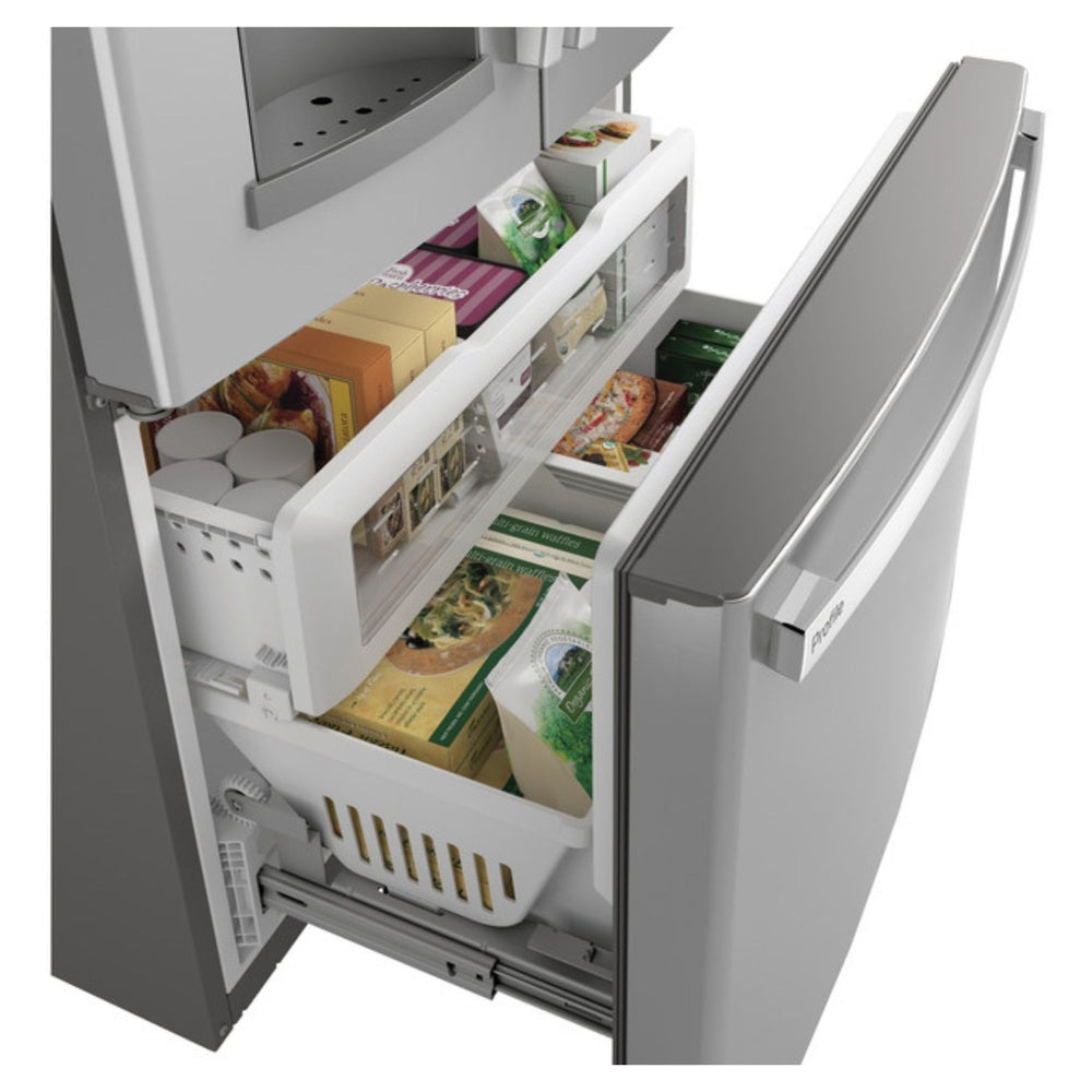 GE Profile GE Profile™ ENERGY STAR® 22.1 Cu. Ft. Counter-Depth Fingerprint Resistant French