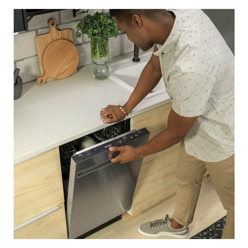 Haier Haier ENERGY STAR® 18" Stainless Steel Interior Dishwasher with Sanitize Cycle
