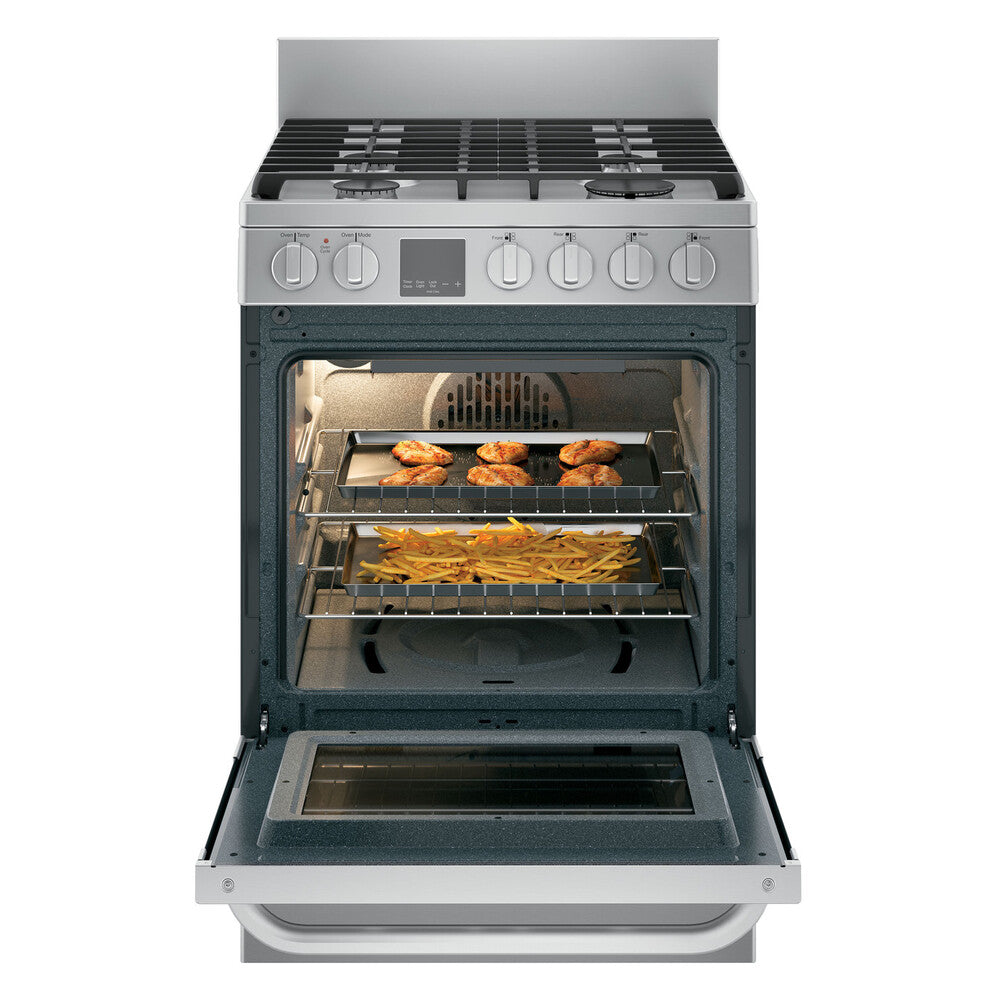 Haier 24" 2.9 Cu. Ft. Gas Free-Standing Range with Convection and Modular Backguard