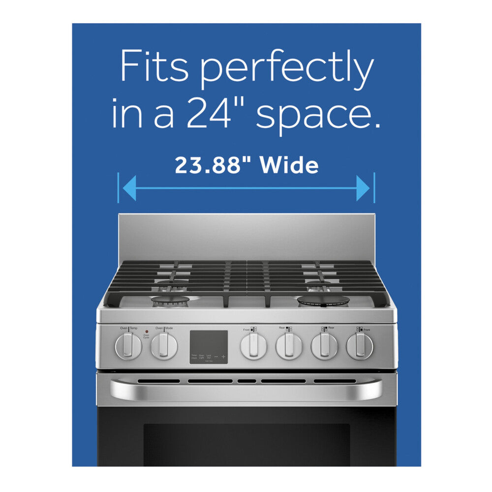 Haier 24" 2.9 Cu. Ft. Gas Free-Standing Range with Convection and Modular Backguard