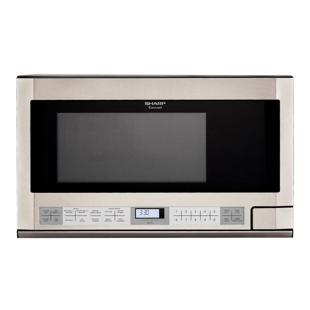 Sharp 1.5 cu. ft. 1100W Stainless Steel Sharp Over-the-Counter Carousel Microwave Oven