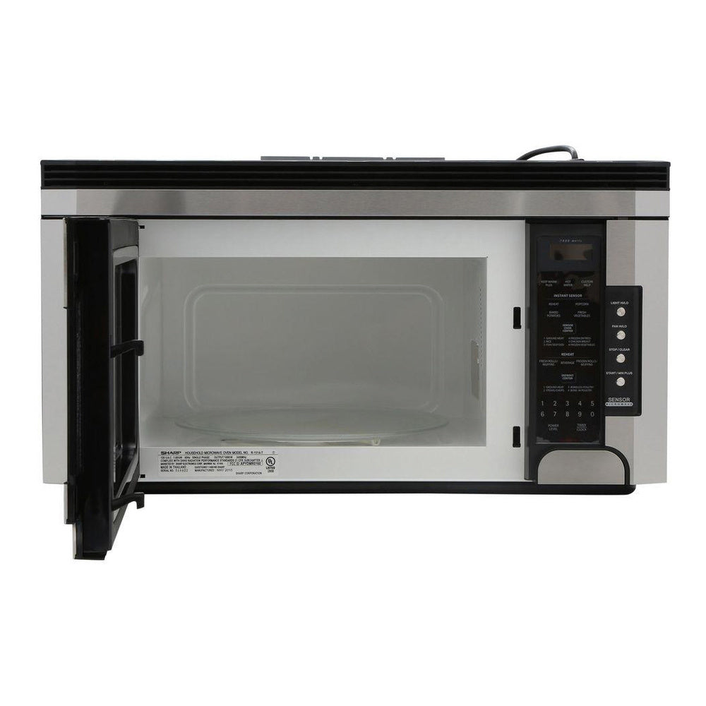 Sharp 1.5 cu. ft. 1000W Sharp Stainless Steel Over-the-Range Carousel Microwave Oven