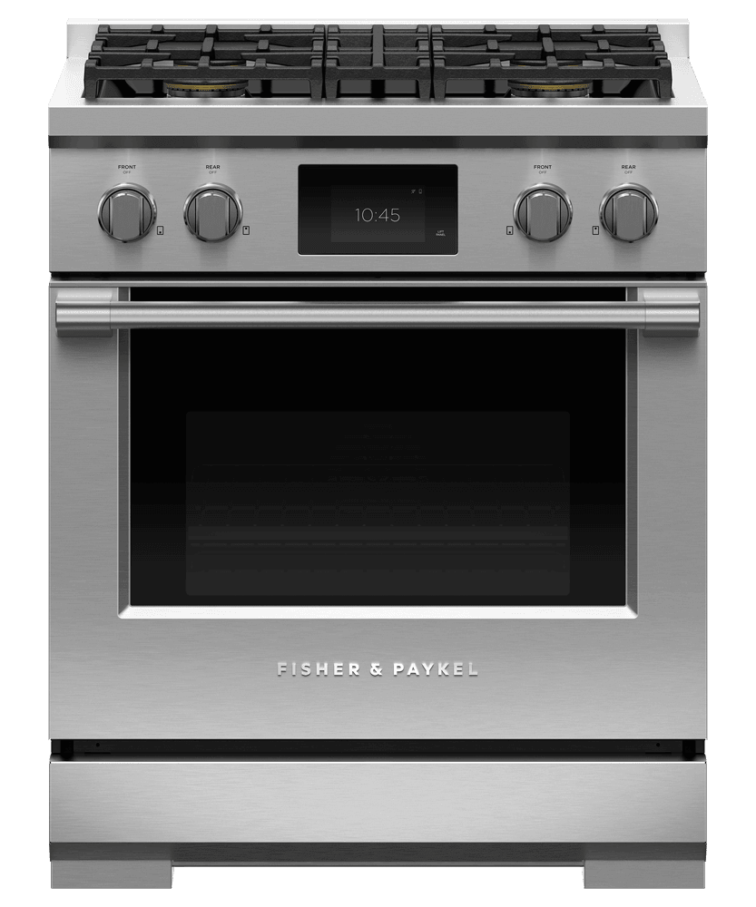 Fisher & Paykel 30" Series 9 Professional Dual Fuel 4 Burner Self-Cleaning Range