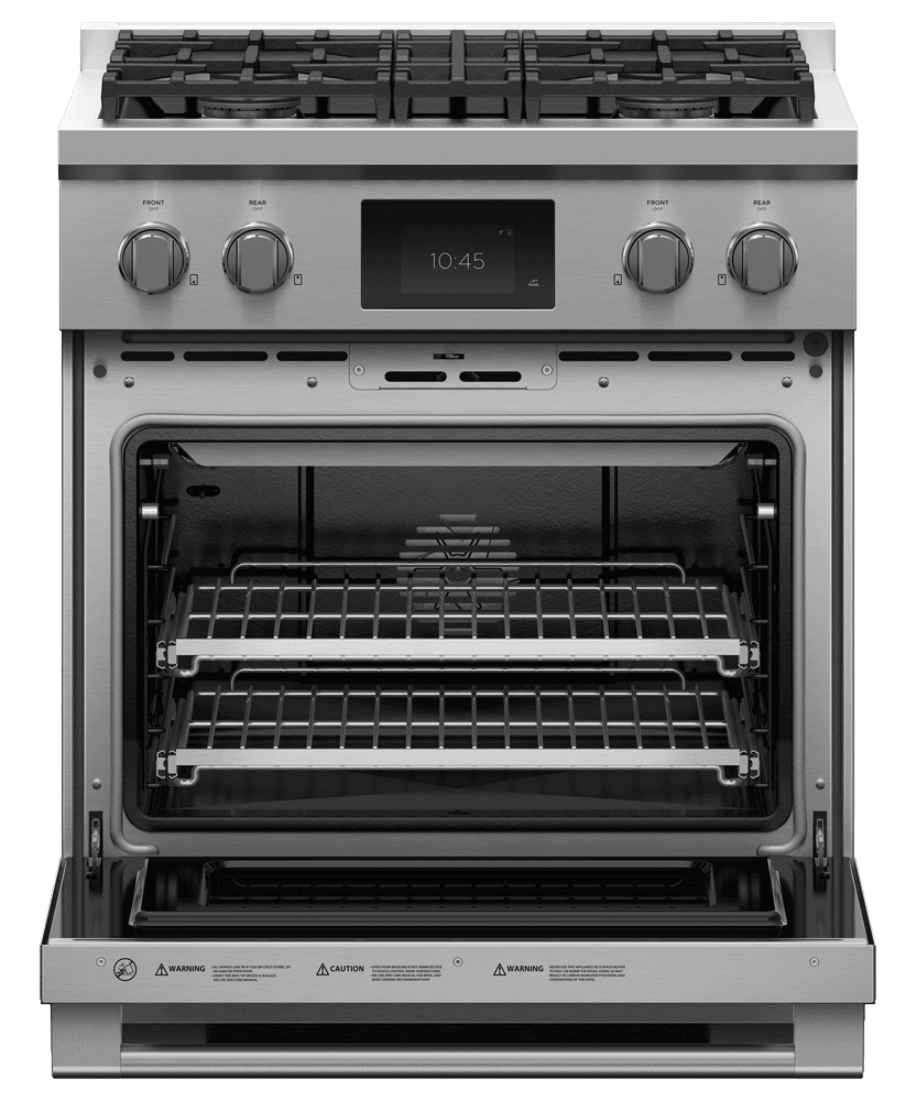 Fisher & Paykel 30" Series 9 Professional Dual Fuel 4 Burner Self-Cleaning Range