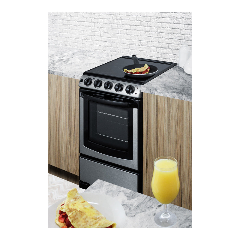 Summit 20" Wide Electric Smooth-top Range