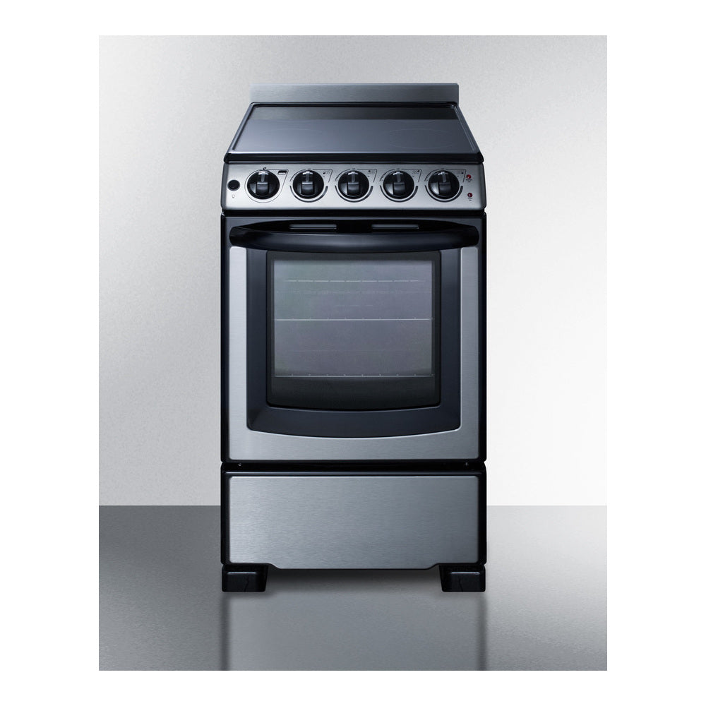 Summit 20" Wide Electric Smooth-top Range