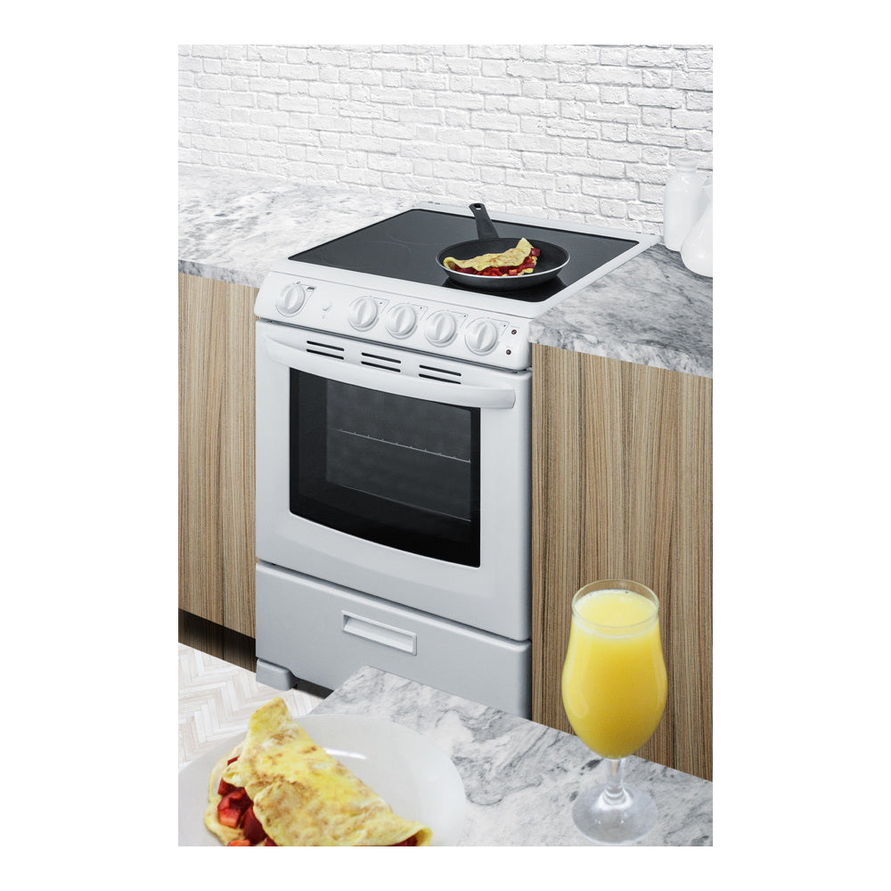 Summit 24" Wide Electric Smooth-top Range