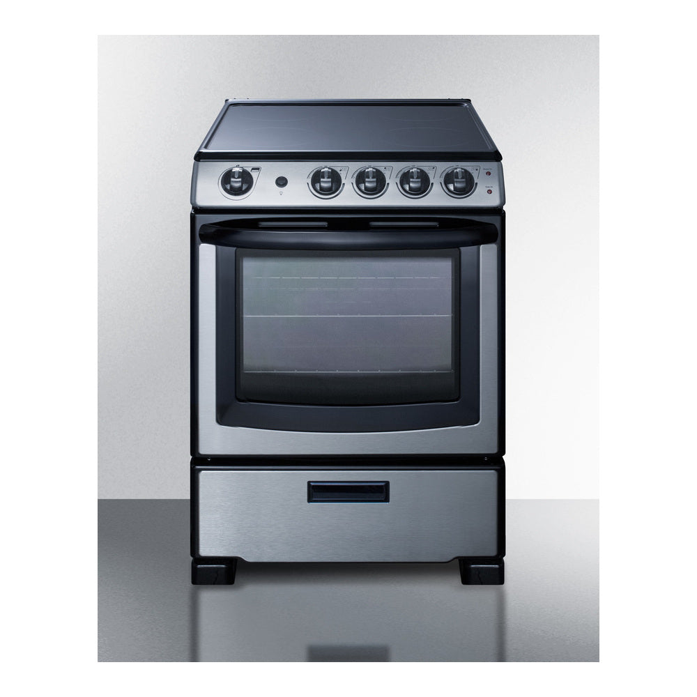 Summit 24" Wide Electric Smooth-top Range