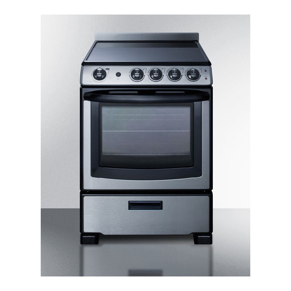 Summit 24" Wide Electric Smooth-top Range