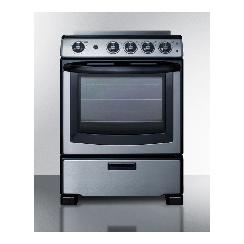 Summit 24" Wide Electric Smooth-top Range