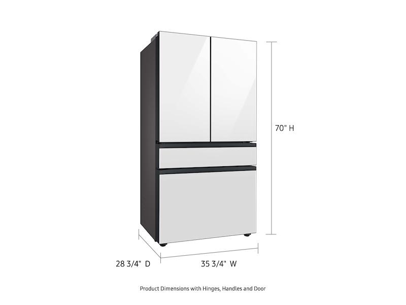 Samsung Bespoke 4-Door French Door Refrigerator (23 cu. ft.) with Beverage Center™ in Wh