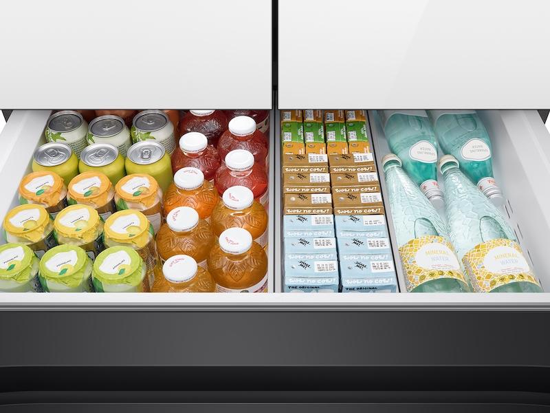 Samsung Bespoke 4-Door French Door Refrigerator (23 cu. ft.) with Beverage Center™ in Wh