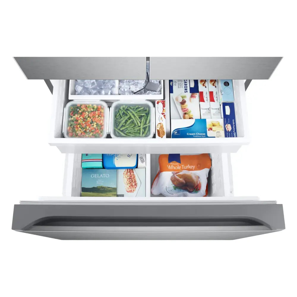 Samsung Bespoke AI 3-Door French Door 33" & Beverage Center™  Dual Auto Ice Maker  25 cu