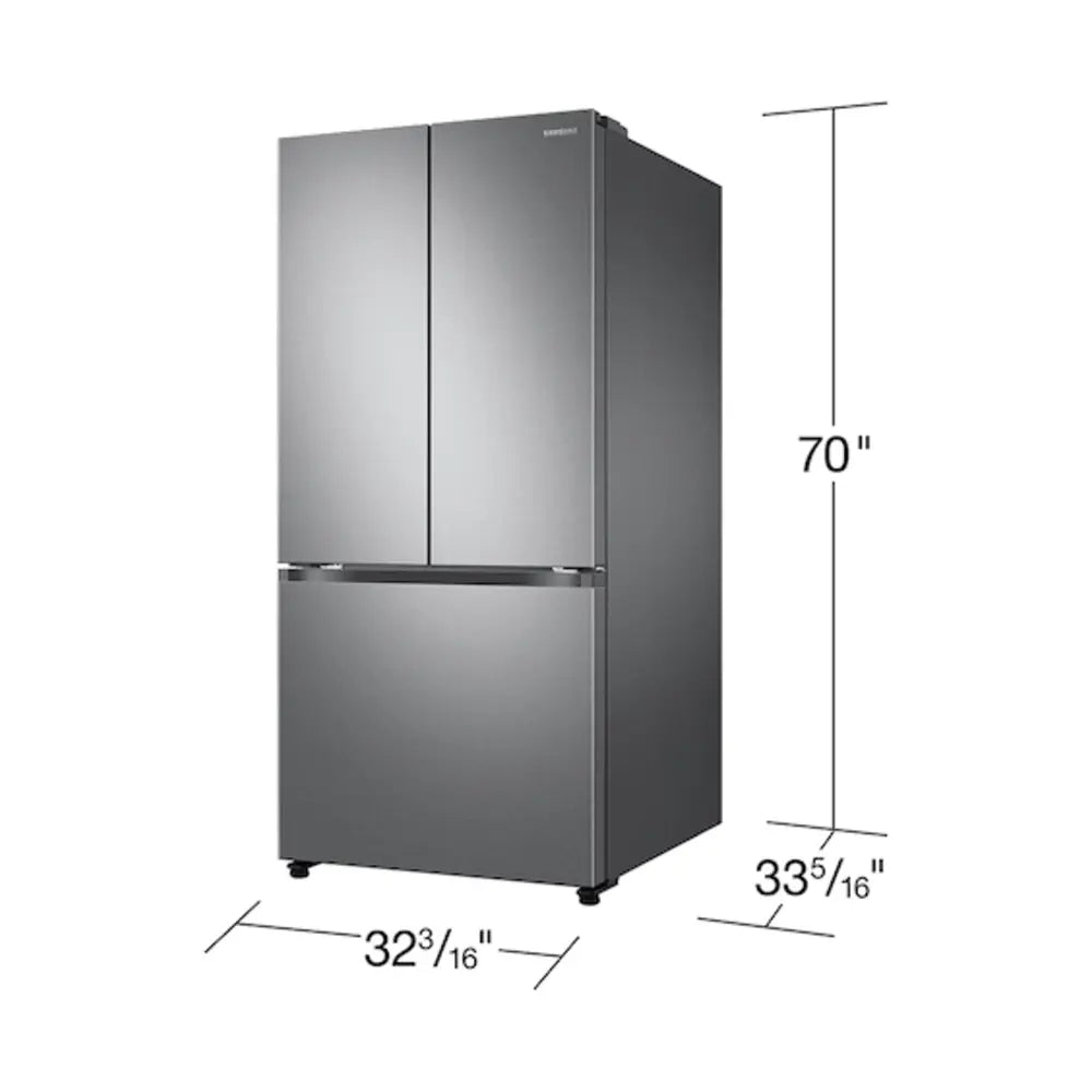 Samsung Bespoke AI 3-Door French Door 33" & Beverage Center™  Dual Auto Ice Maker  25 cu