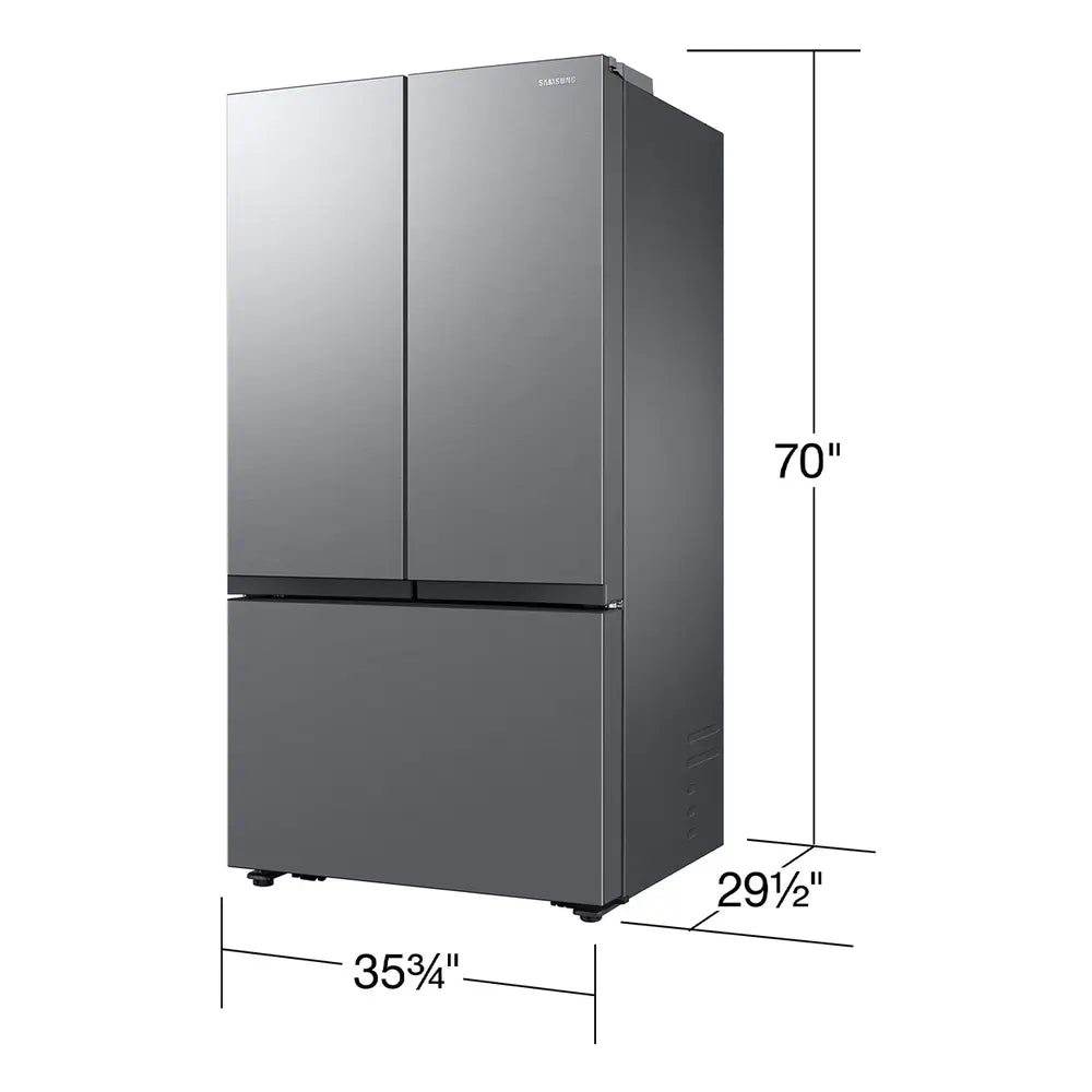 Samsung Bespoke AI 3-Door French Door Mega Capacity  Dual Ice Maker & Stainless Look  27