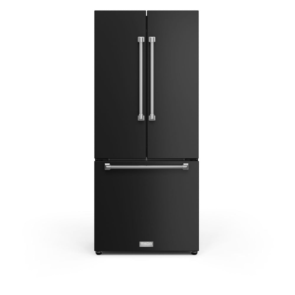 Thor Kitchen 30 IN 17.7 CU  FT FR DR CTR DEP REF WITH ICE MAKER IN BLACK WITH SS HANDLES AND 