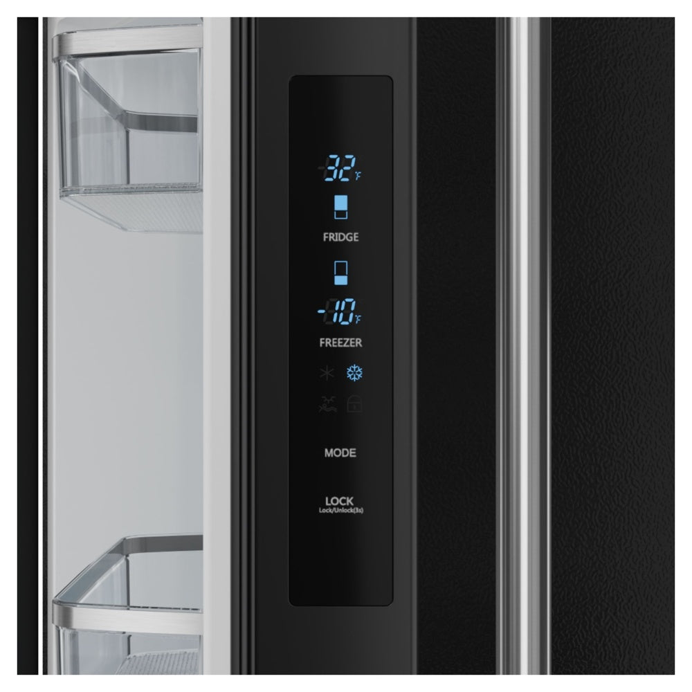 Thor Kitchen 30 IN 17.7 CU  FT FR DR CTR DEP REF WITH ICE MAKER IN BLACK WITH SS HANDLES AND 
