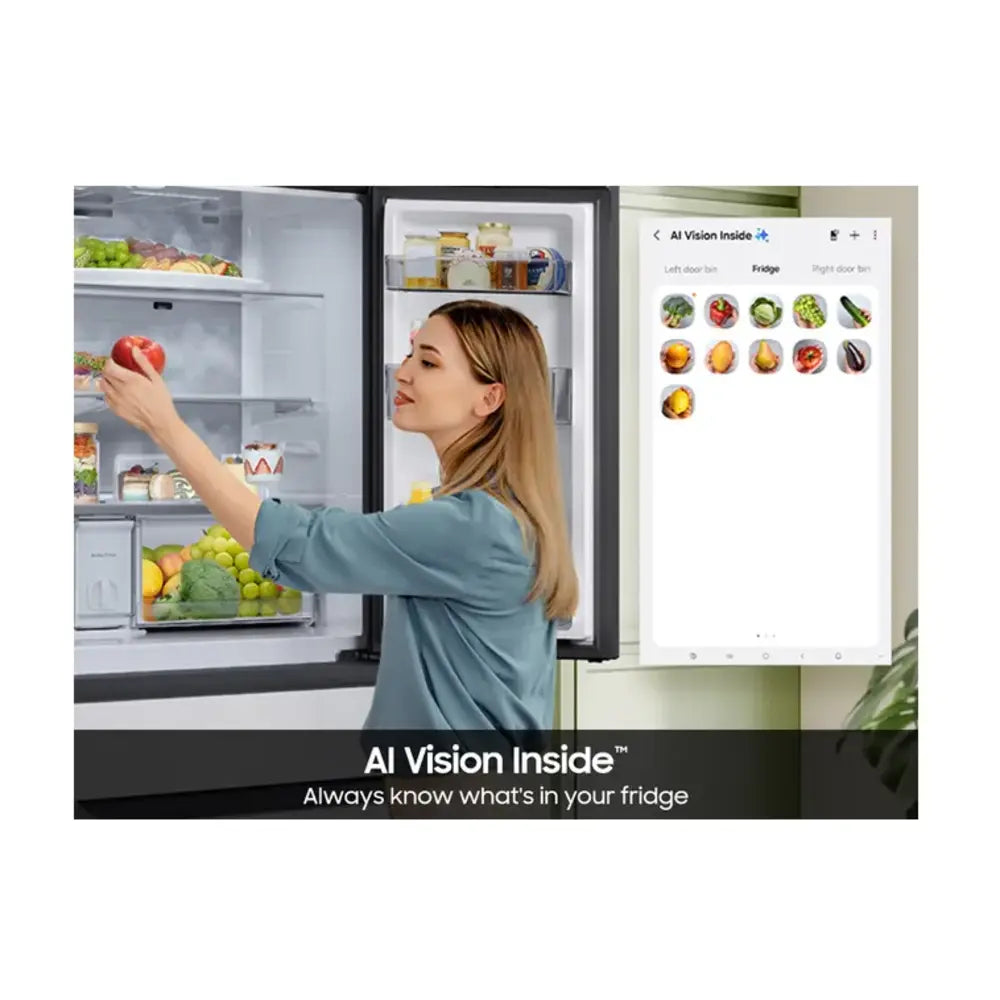 Samsung Bespoke AI 4-Door French Door AI Family Hub™  AI Vision & Auto Open Door  23 cu.