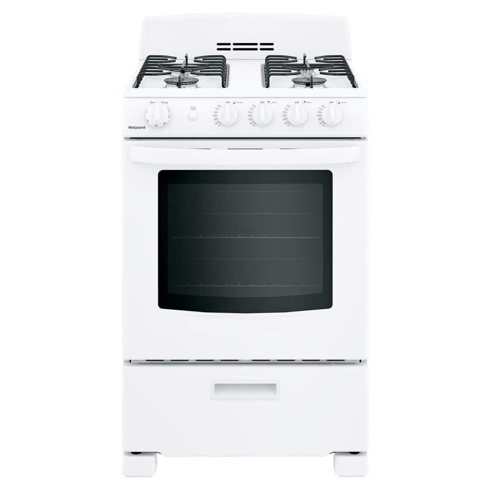 Hotpoint Hotpoint® 24" Front-Control Free-Standing Gas Range with Large Window