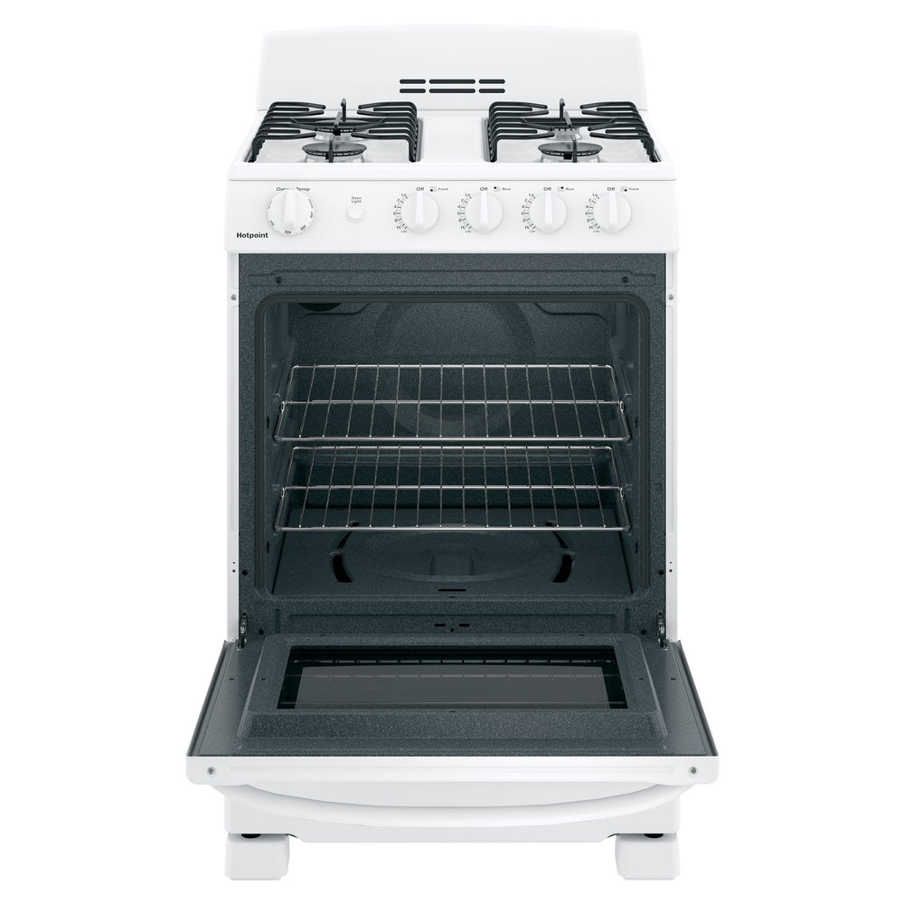 Hotpoint Hotpoint® 24" Front-Control Free-Standing Gas Range with Large Window
