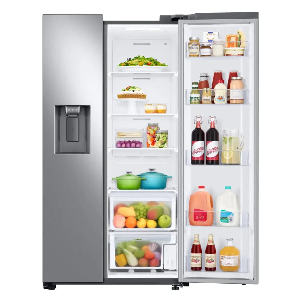 Samsung Side-by-Side External Water & Ice Dispenser  Auto Ice Maker  27 cu.ft.