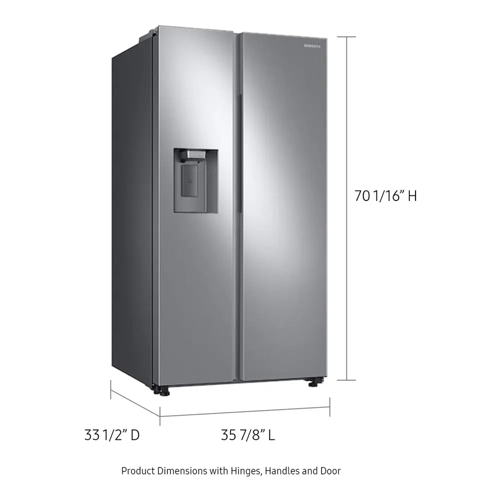 Samsung Side-by-Side External Water & Ice Dispenser  Auto Ice Maker  27 cu.ft.