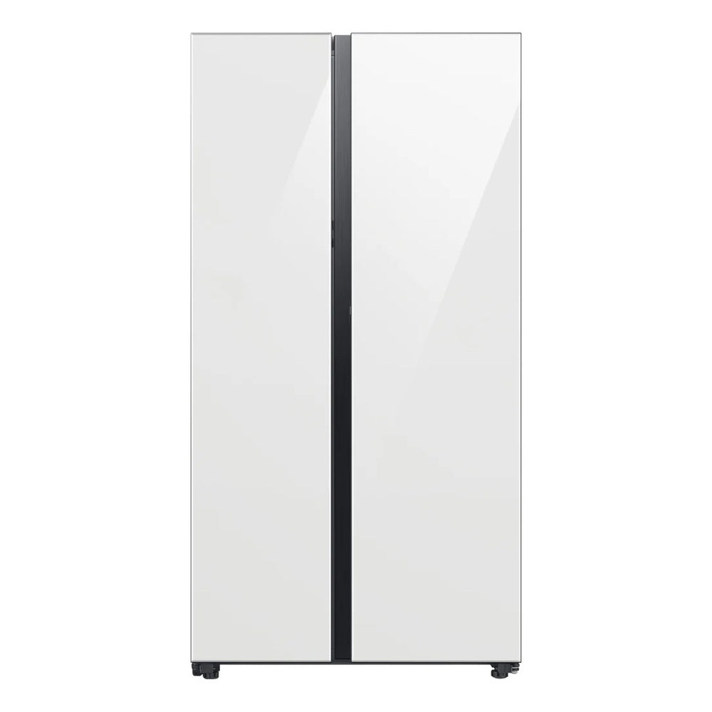 Samsung Bespoke Side-by-Side 28 cu. ft. Refrigerator with Beverage Center™ in White Glas