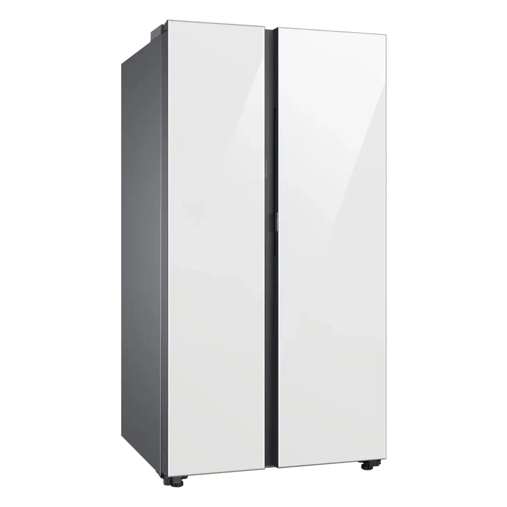 Samsung Bespoke Side-by-Side 28 cu. ft. Refrigerator with Beverage Center™ in White Glas