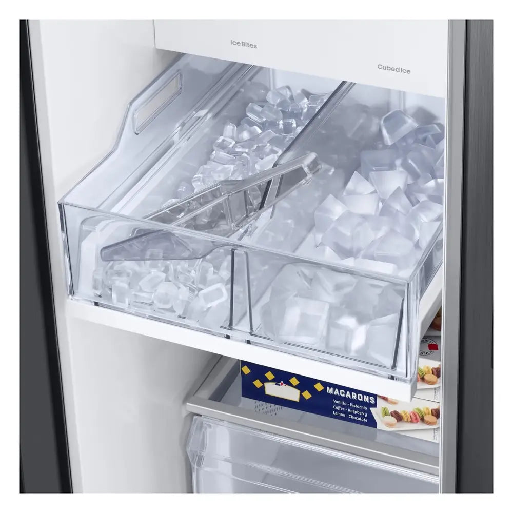 Samsung Bespoke Side-by-Side 28 cu. ft. Refrigerator with Beverage Center™ in White Glas