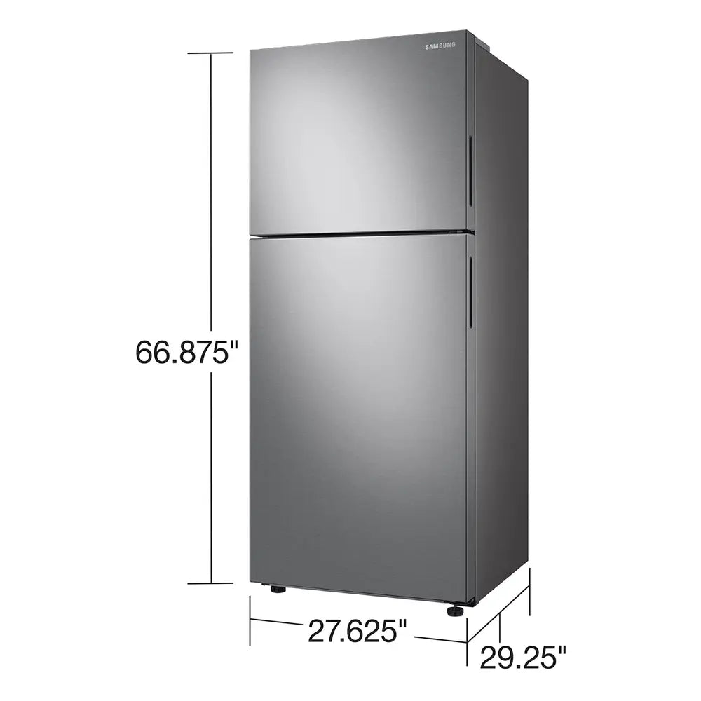 Samsung 15.6 cu. ft. Top Freezer Refrigerator with All-Around Cooling in Stainless Steel