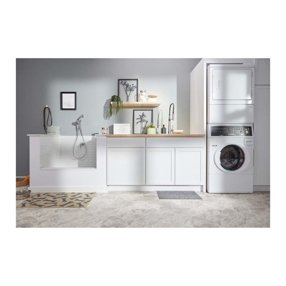 Speed Queen SF7 Stacked White Washer - Electric Dryer with Pet Plus™  Sanitize  Fast Cycle T
