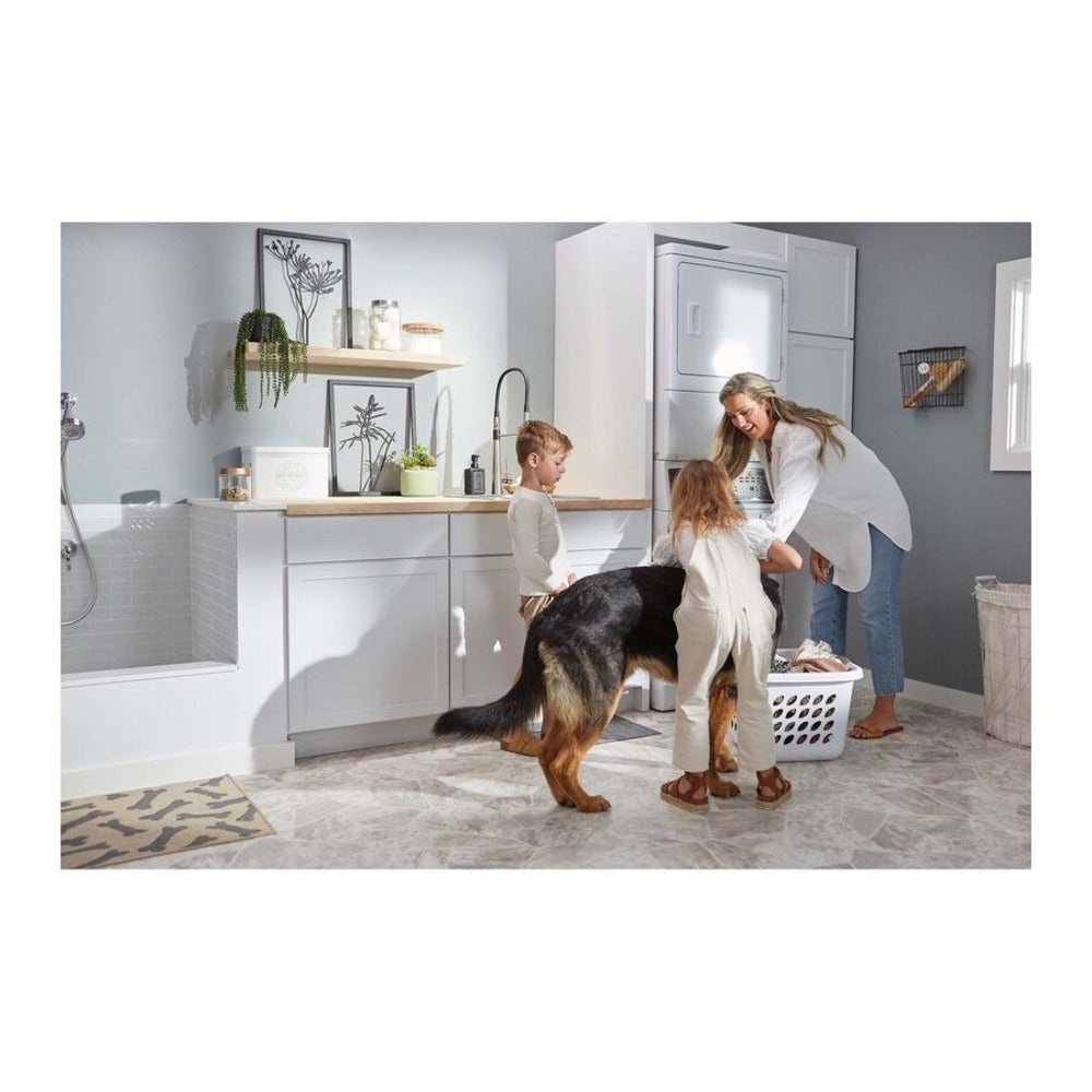 Speed Queen SF7 Stacked White Washer - Gas Dryer with Pet Plus™  Sanitize  Fast Cycle Times 