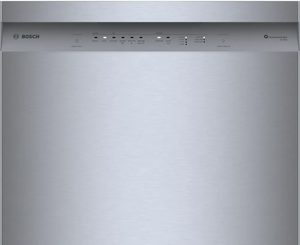 Bosch 100 Series, built-under dishwasher, 24'', Brushed steel anti-fingerprint
