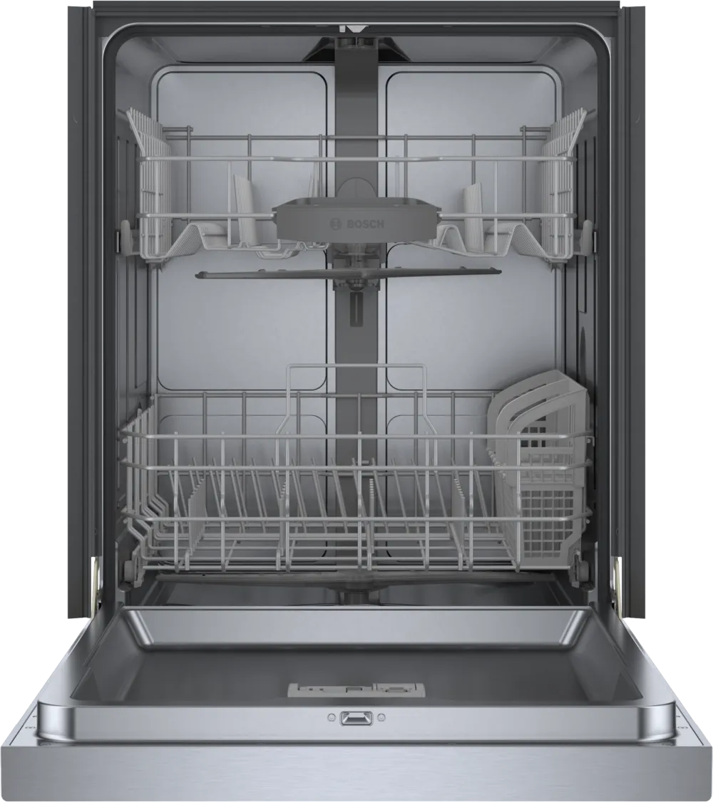Bosch 100 Series, built-under dishwasher, 24'', Brushed steel anti-fingerprint