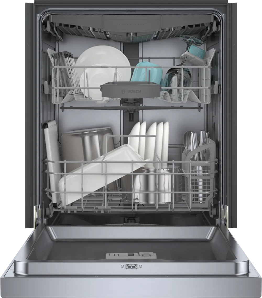 Bosch 300 Series, built-under dishwasher, 24'', Brushed steel anti-fingerprint