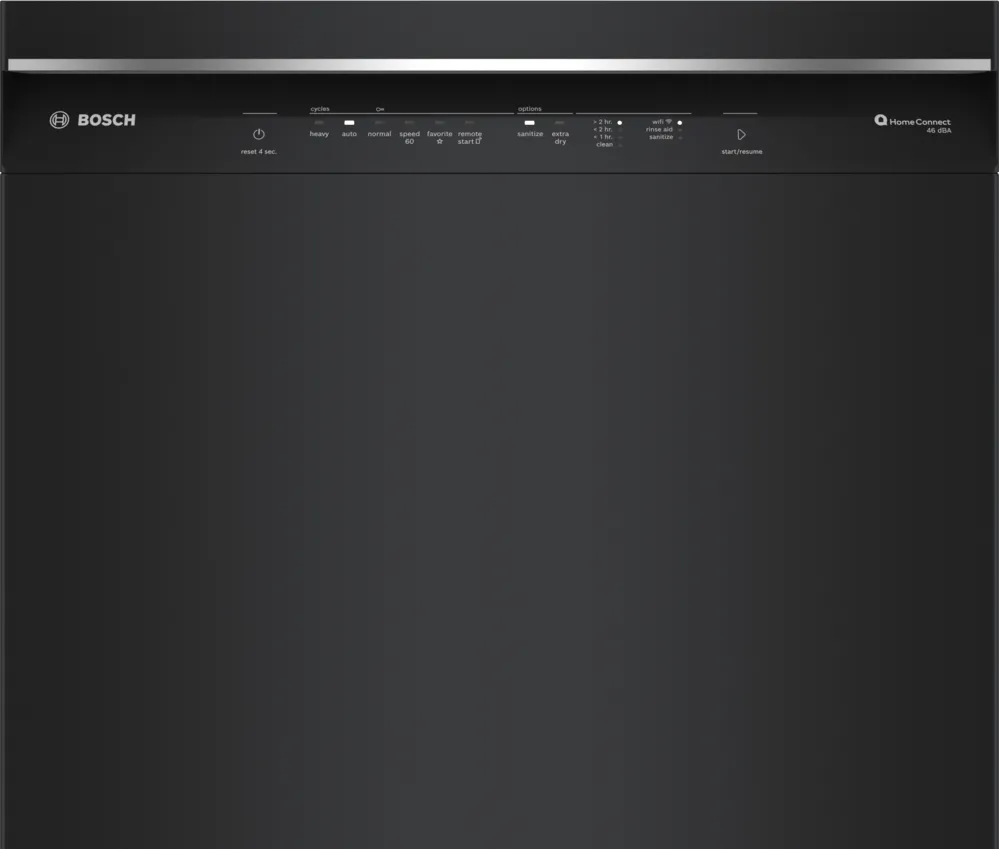 Bosch 300 Series, built-under dishwasher, 24'', Black