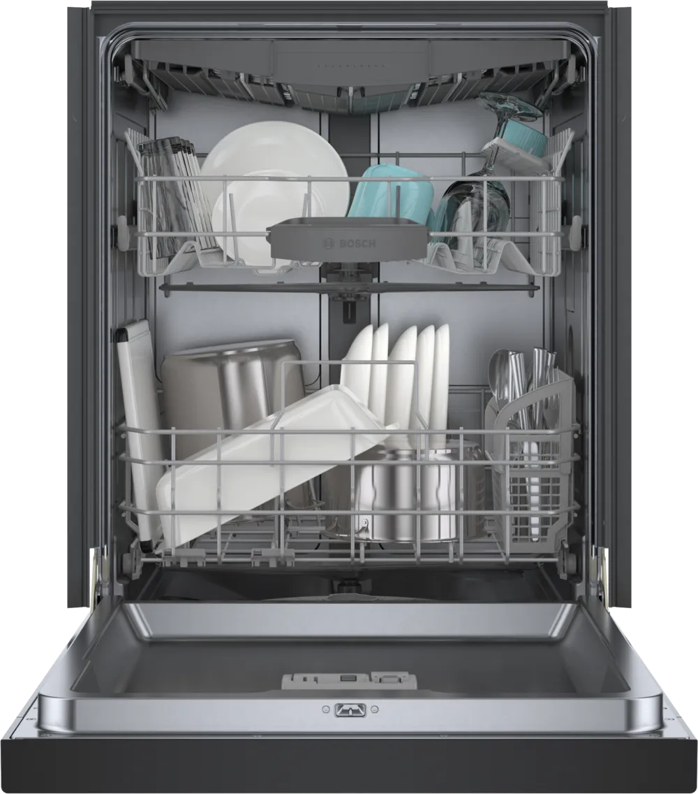 Bosch 300 Series, built-under dishwasher, 24'', Black