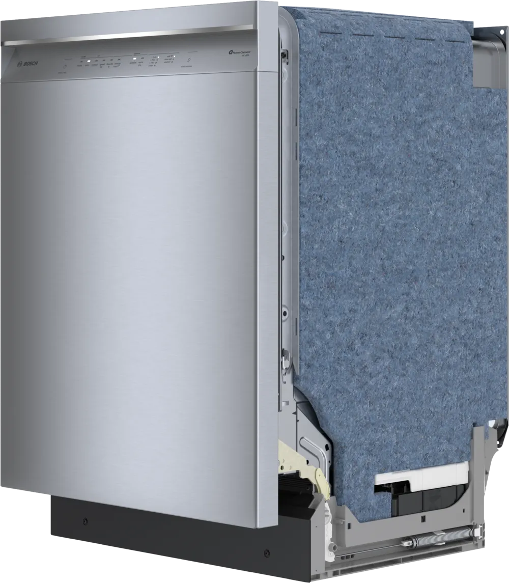 Bosch 300 Series, built-under dishwasher, 24'', Brushed steel anti-fingerprint