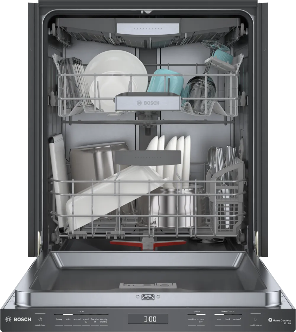 Bosch 800 Series, built-under dishwasher, 24'', Brushed black steel anti-fingerprint