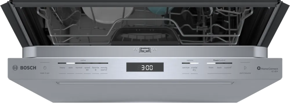 Bosch 800 Series, built-under dishwasher, 24'', Brushed steel anti-fingerprint