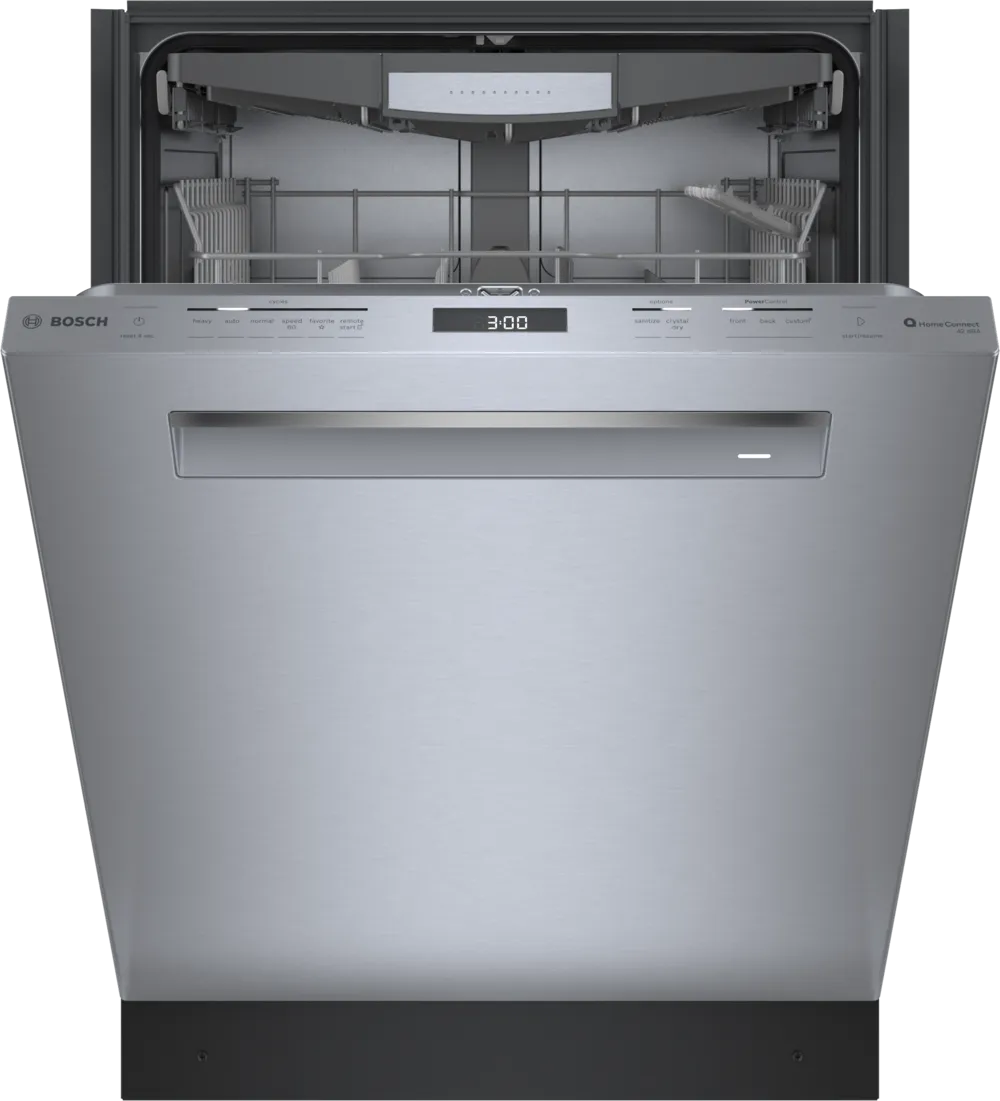 Bosch 800 Series, built-under dishwasher, 24'', Brushed steel anti-fingerprint