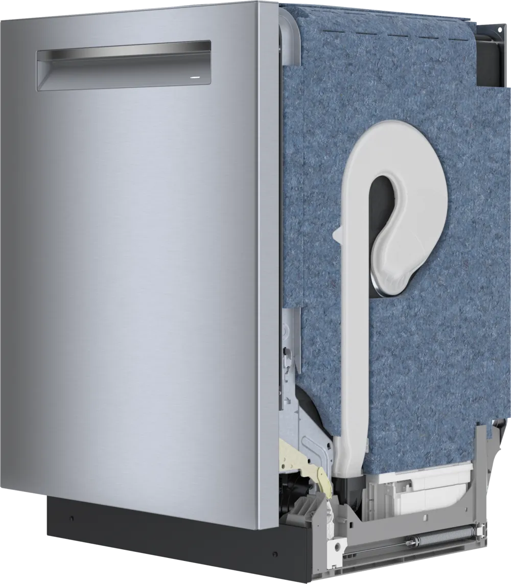 Bosch 800 Series, built-under dishwasher, 24'', Brushed steel anti-fingerprint