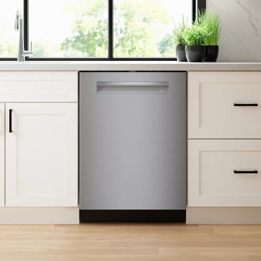 Bosch 800 Series, built-under dishwasher, 24'', Brushed steel anti-fingerprint