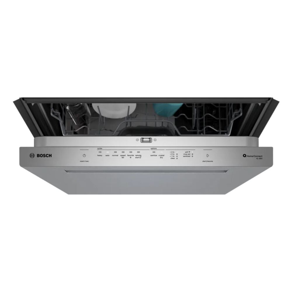 Bosch 800 Series, built-under dishwasher, 24'', Brushed steel anti-fingerprint