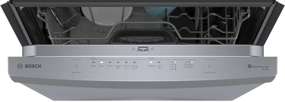 Bosch 300 Series, built-under dishwasher, 24'', Brushed steel anti-fingerprint