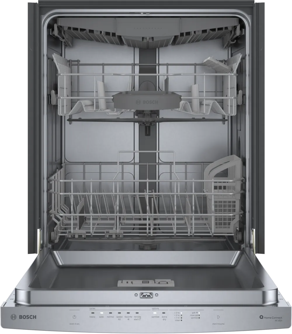 Bosch 300 Series, built-under dishwasher, 24'', Brushed steel anti-fingerprint