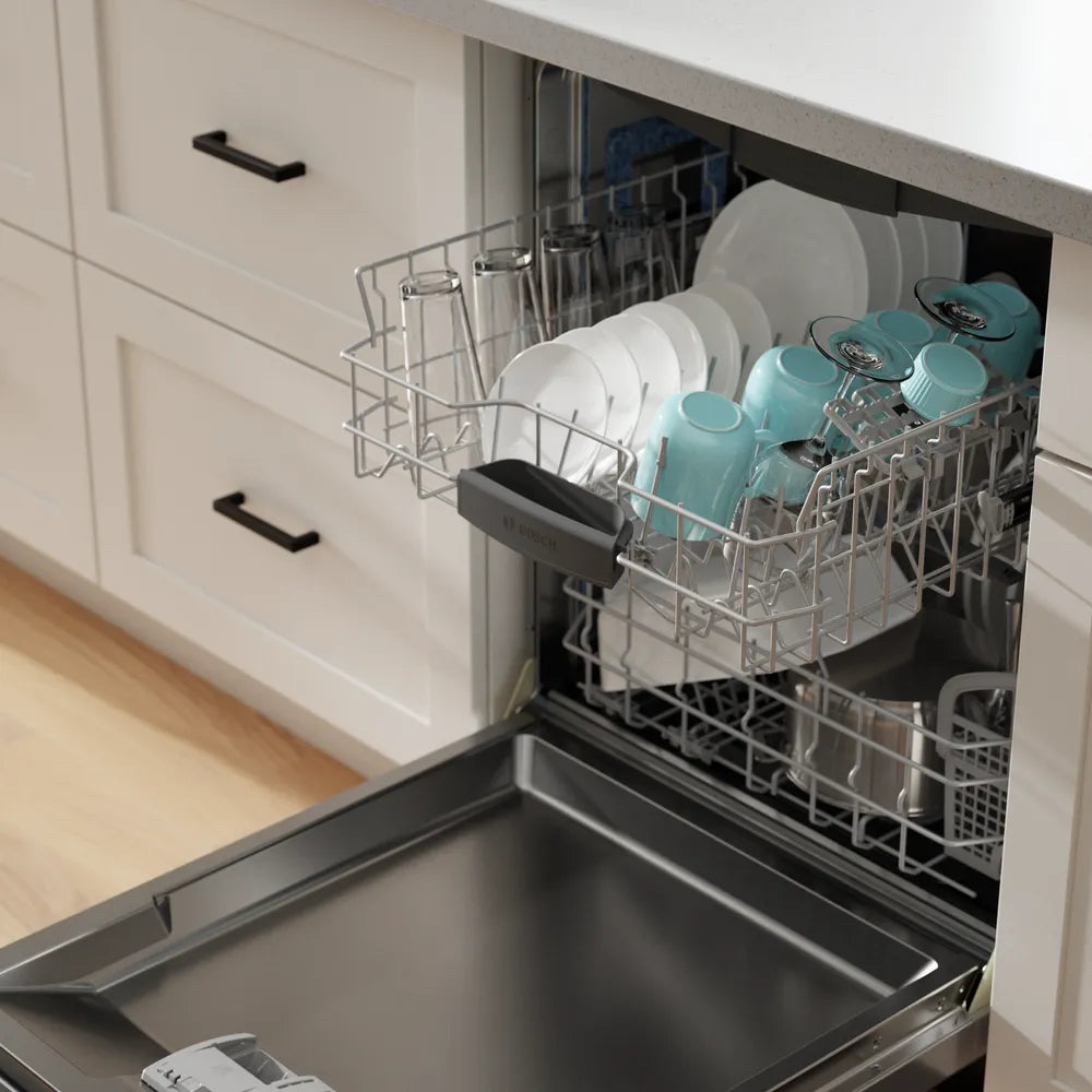 Bosch 300 Series, built-under dishwasher, 24'', Brushed steel anti-fingerprint