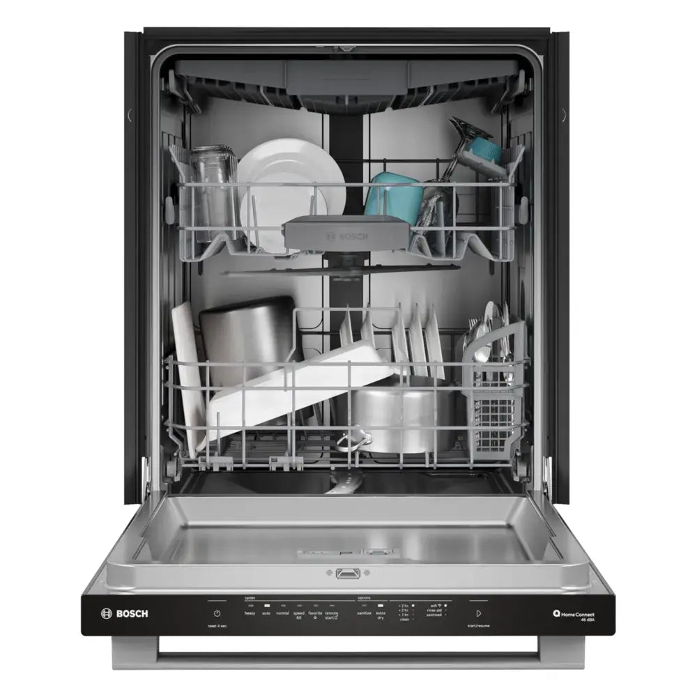Bosch 300 Series, built-under dishwasher, 24'', Brushed steel anti-fingerprint