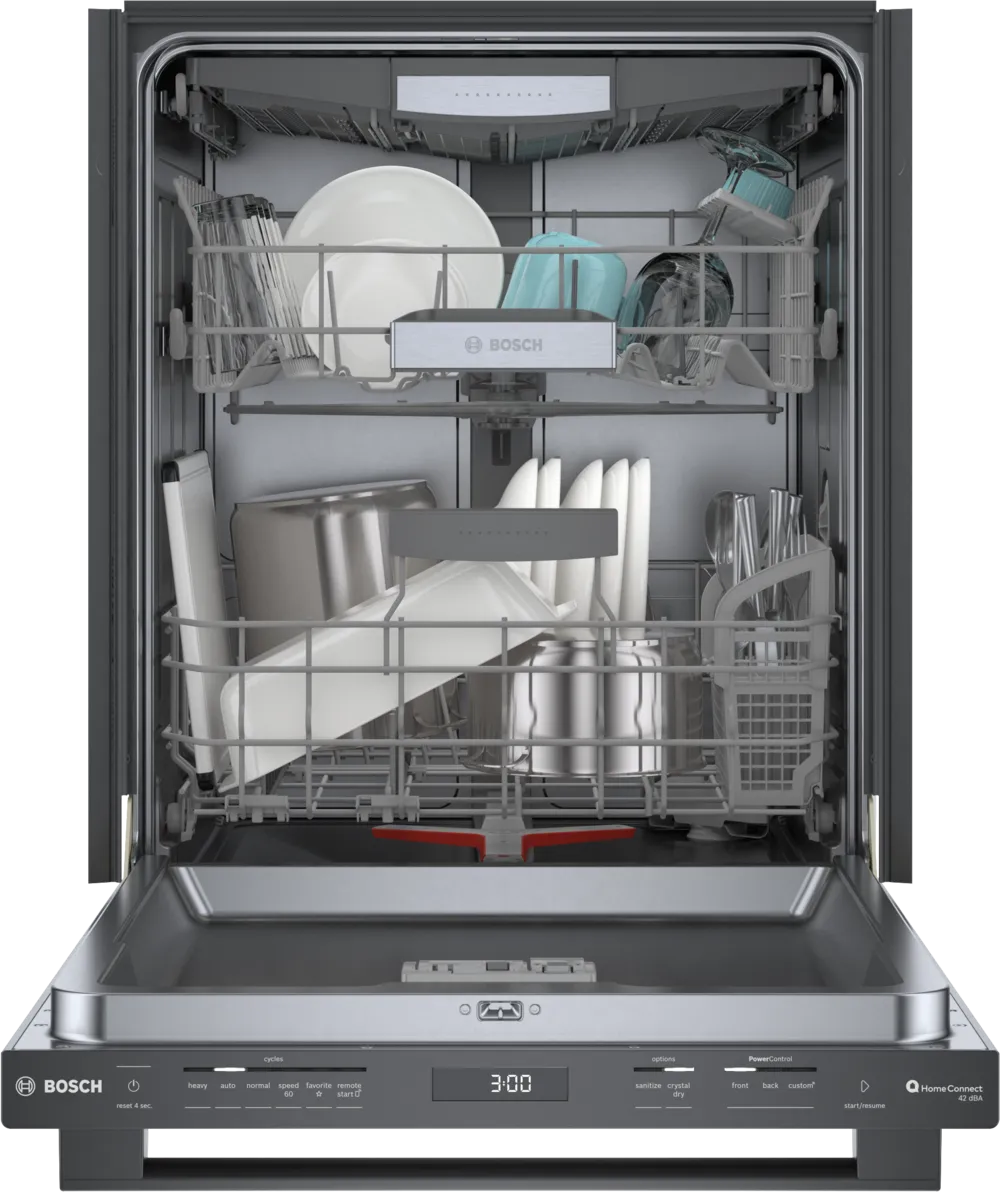 Bosch 800 Series, built-under dishwasher, 24'', Brushed black steel anti-fingerprint